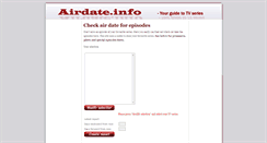 Desktop Screenshot of airdate.info
