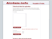 Tablet Screenshot of airdate.info